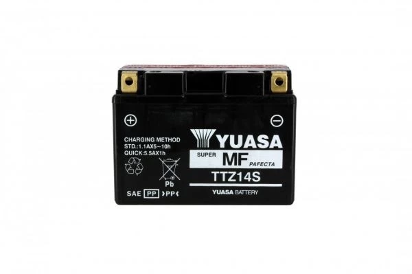 Batteria Moto Yuasa TTZ14-S X5 AGM - 12v 11.2ah - L 150mm W 87mm H 110mm - Con Acido