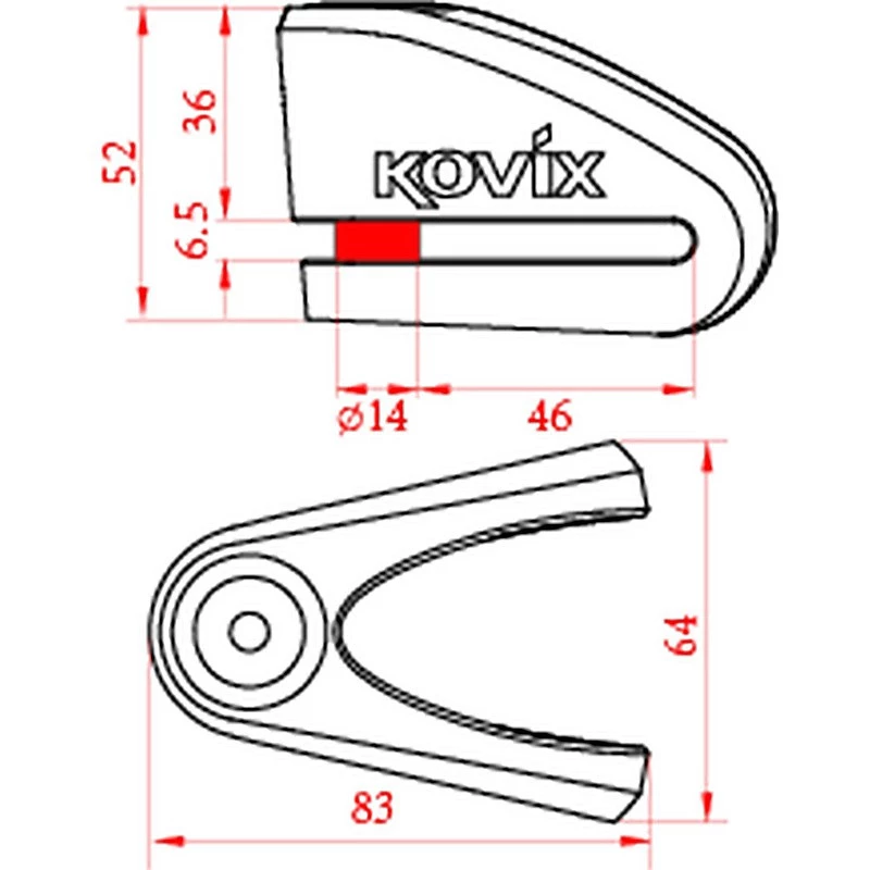 Bloccadisco Kovix Kvz2 Perno 14 Mm Acciaio 3 Bloccadisco Kovix Kvz2 Perno 14 Mm Acciaio - immagine 3