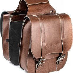 Coppia Borse Laterali Carburo Mustang Marrone