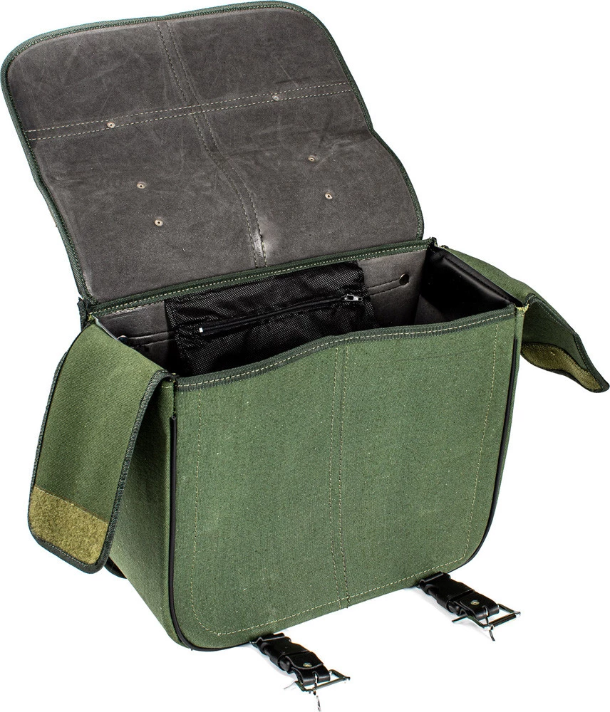 Coppia Borse Laterali Carburo Racer Canvas Verde Militare 8 Coppia Borse Laterali Carburo Racer Canvas Verde Militare - immagine 8