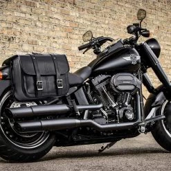 Coppia Borse Laterali Carburo Racer Nero -Offerta economica ACCESSORI MOTO coppia borse pelle custom vand racer bag 3 1