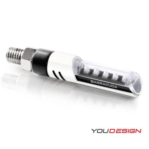 Coppia Inserti Colorati Barracuda Per Frecce IDEA In ABS Bianco