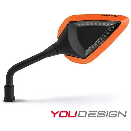 Coppia Inserti Colorati Barracuda Per Specchi D-Version R-Version Arancio