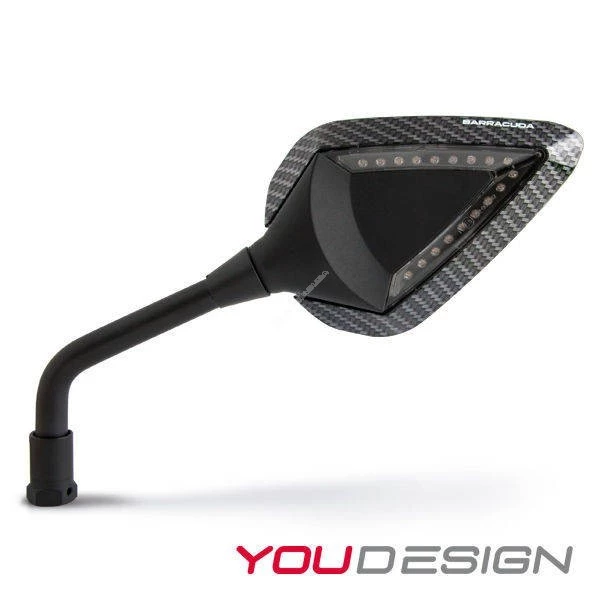 Coppia Inserti Colorati Barracuda Per Specchi D-Version R-Version Carbon