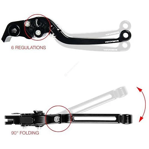 Coppia Leve Freno E Frizione Barracuda DP8127 Snodabili Per DUCATI Nero 2 Coppia Leve Freno E Frizione Barracuda DP8127 Snodabili Per DUCATI Nero - immagine 2