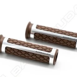 Coppia Manopole Barracuda Classic Marrone Argento