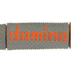 Coppia Manopole Cross-enduro Domino Grigio Arancio