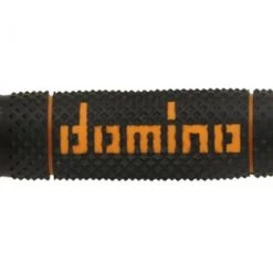 Coppia Manopole Cross-enduro Domino Nero Arancio
