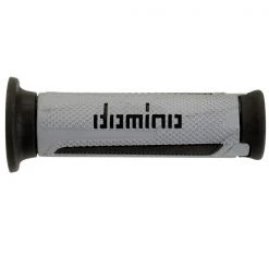 Coppia Manopole Stradali Domino Touring 22-26mm Argento Antracite
