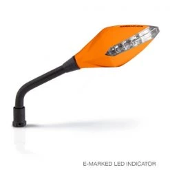 Coppia Specchi Retrovisori Barracuda Street Indicator Arancione