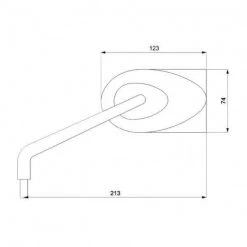 Coppia Specchietti Barracuda Stone Cromato -Offerta economica ACCESSORI MOTO coppia specchietti barracuda stone cromato3