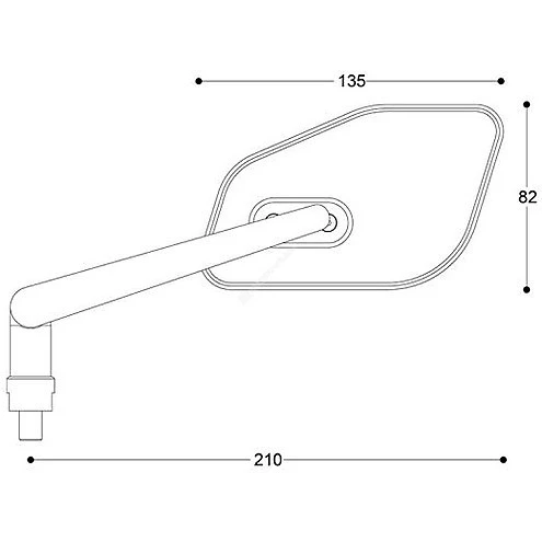 Coppia Specchi Retrovisori Omologati Barracuda SKIN-Z Universali Nero - immagine 2