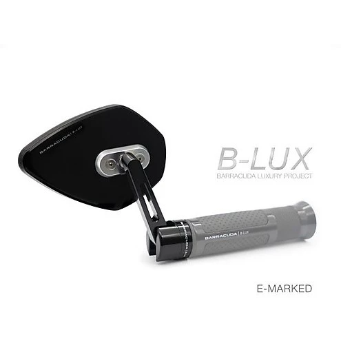 Coppia Specchietti Retrovisori Omologati Barracuda SKIN-X BAR END B-LUX