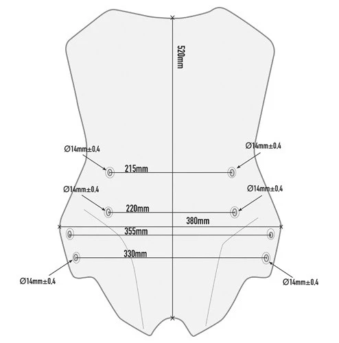 Cupolino Trasparente Givi D8703ST 52 X 38 Cm Per Benelli - immagine 2