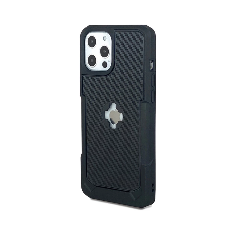 Cube Intuitive Custodia Con Supporto Cube X-Guard Per Iphone 12 E 12 Pro Max Carbonio