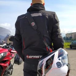 BEFAST Cinghia Tracolla Porta Casco Aggancio Doppia-DD Motoabbigliamento.it Nero