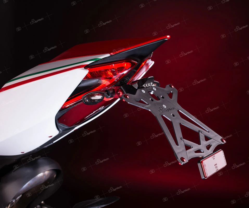 Kit Portatarga Con Catadiottro E Luce Targa Lightech KTARDU109 Per DUCATI