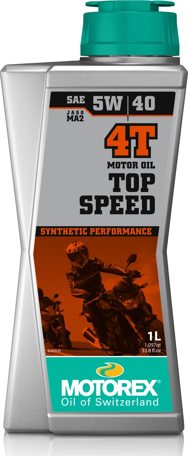 Olio Motore Lubrificante Motorex TOP SPEED 4T 5W-40 JASO MA2 Per Motori 4T 1 Litro