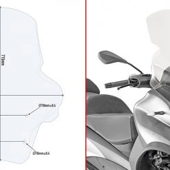 Parabrezza Givi D5613STper PIAGGIO MP3 350-500 Sport-Business (18-20)