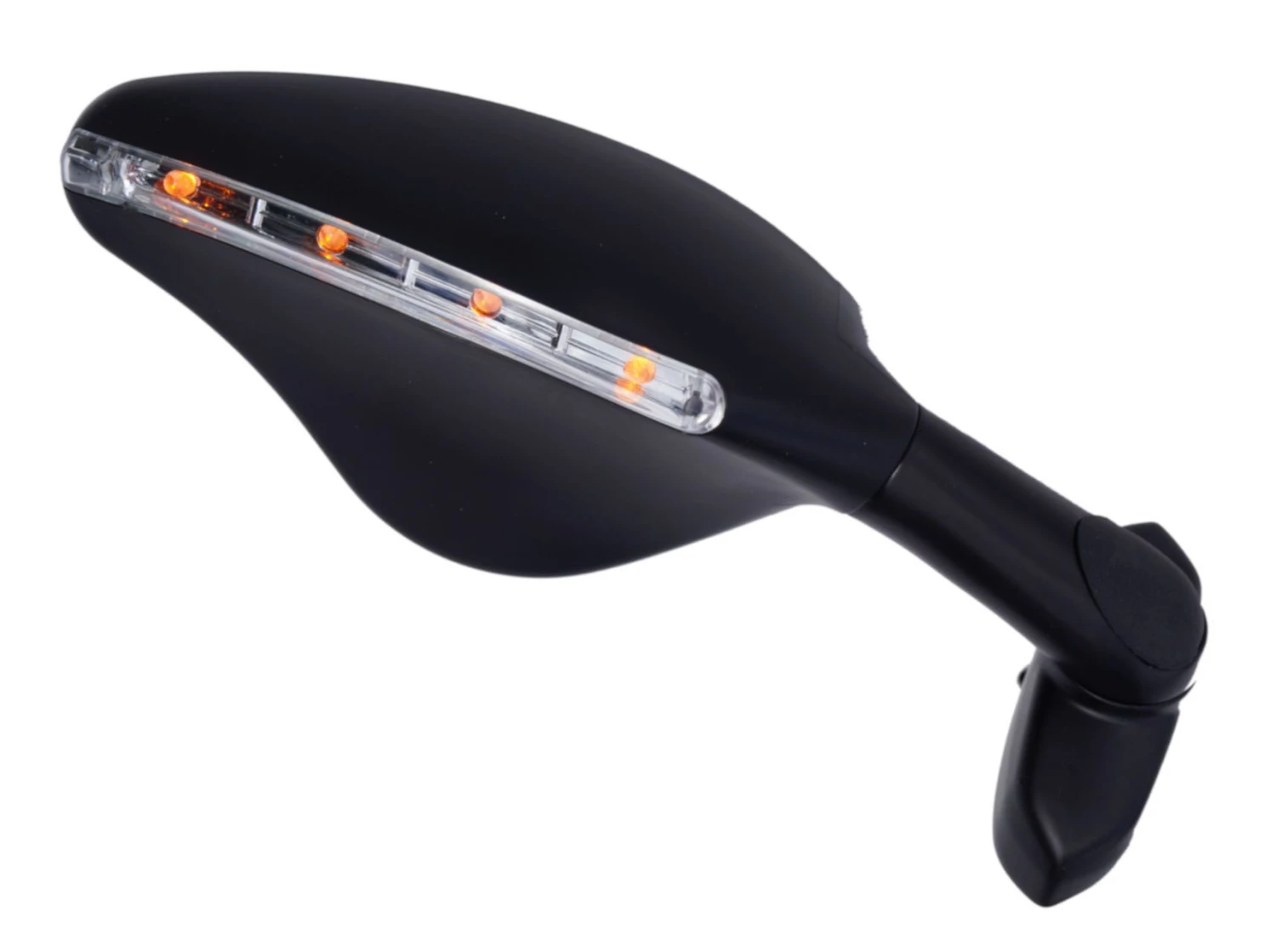 Specchio Retrovisore Destro FAR 7038 Omologato Con Led Attacco A Carena Nero