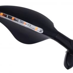 Specchio Retrovisore Sinistro FAR 7037 Omologato Con Led Attacco A Carena Nero