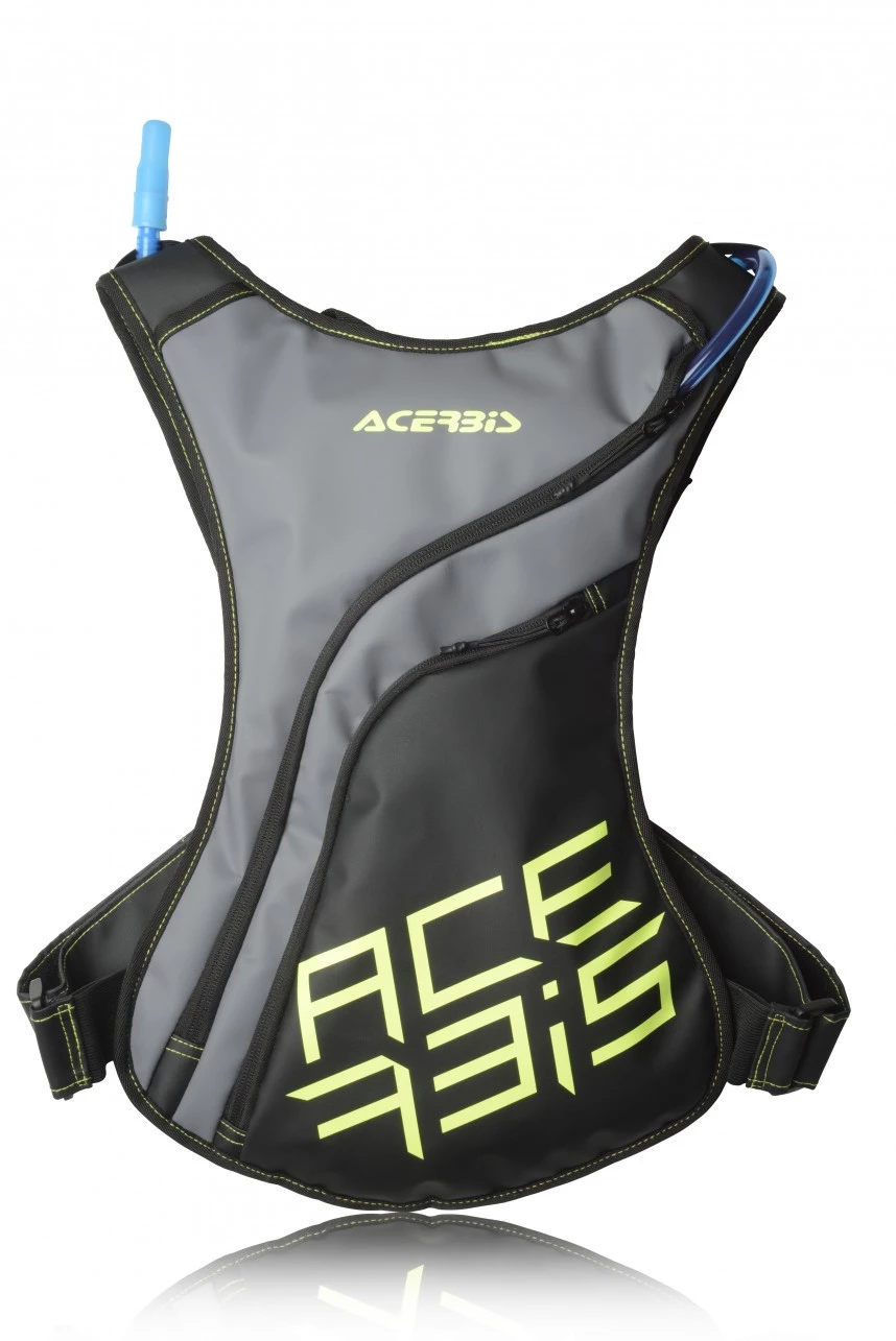 Zaino Moto Acerbis WATER SATUH Con Sacca Idrica Nero Giallo Fluo